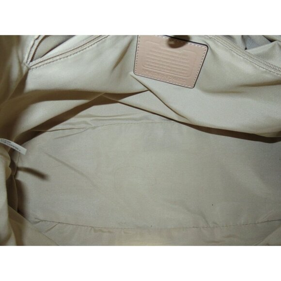 COACH Devin Tote & Peyton Long Wallet Tulle Zebra Stripe Print Cream & Pink - Picture 6 of 16